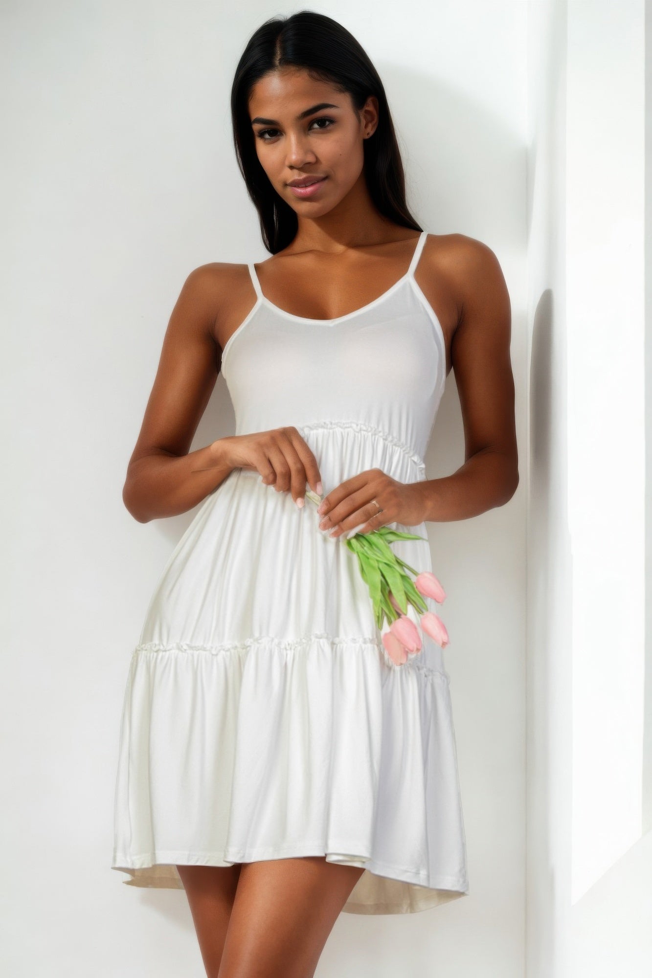 Tiered Cami Mini Swing Dress