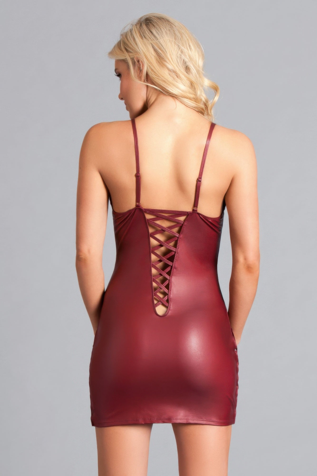 Plunge Neckline Bodycon Mini Dress