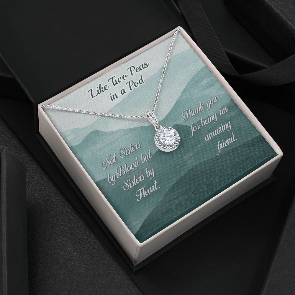Two Peas In A Pod-Eternal Hope Friendship Necklace - Shopping Therapy Two Tone Box Jewelry