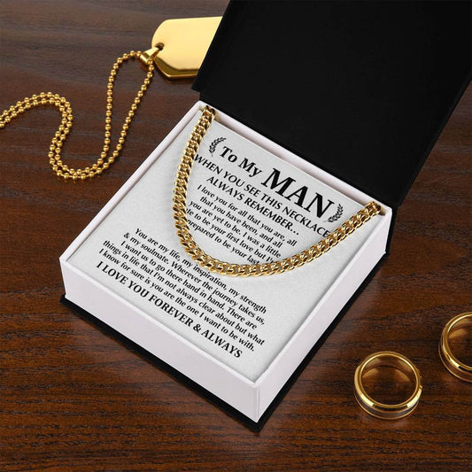 Always Remember Cuban Link Men's Chain - Shopping Therapy, LLC Jewelry