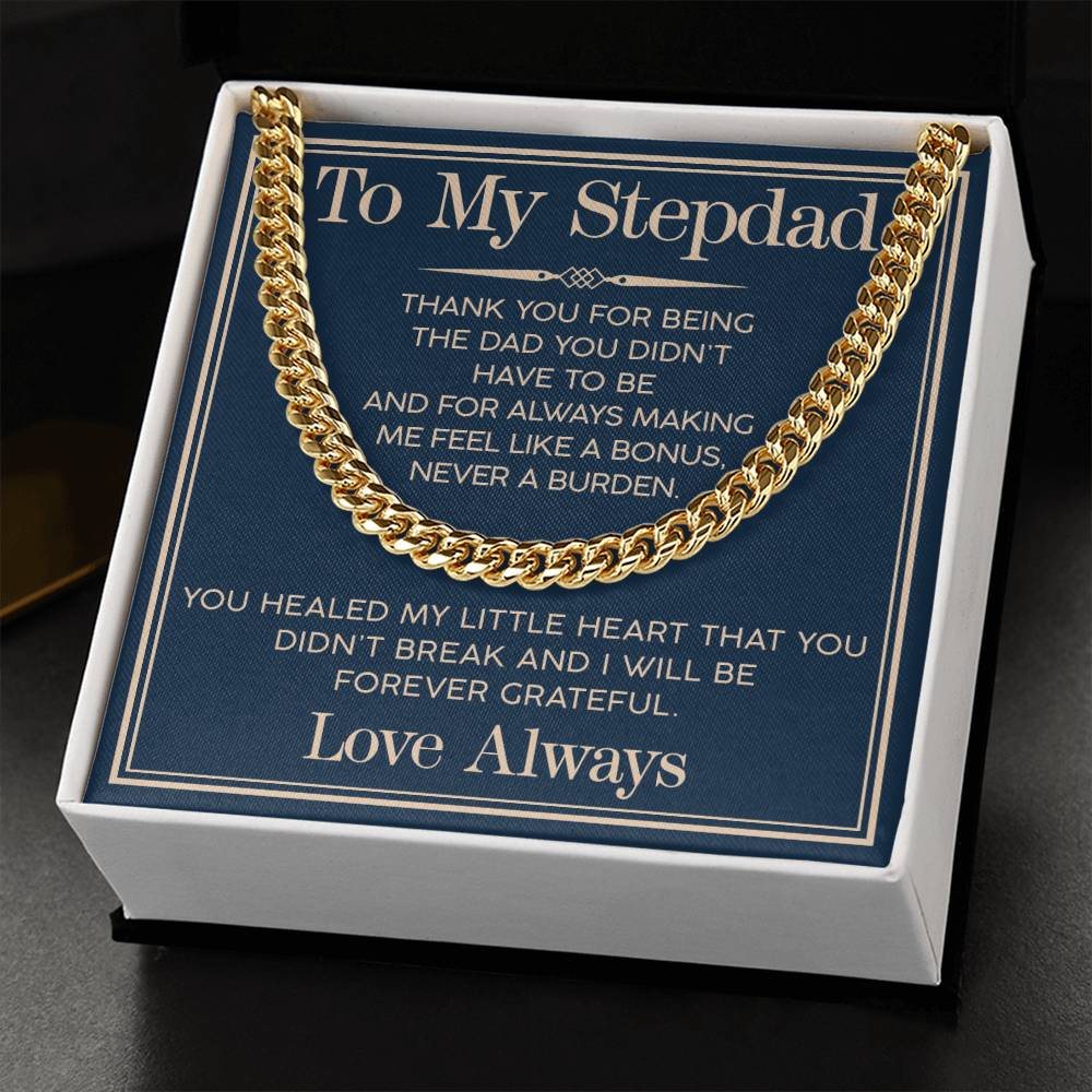 Love You Always Cuban Link Chain For Him - Shopping Therapy, LLC Jewelry