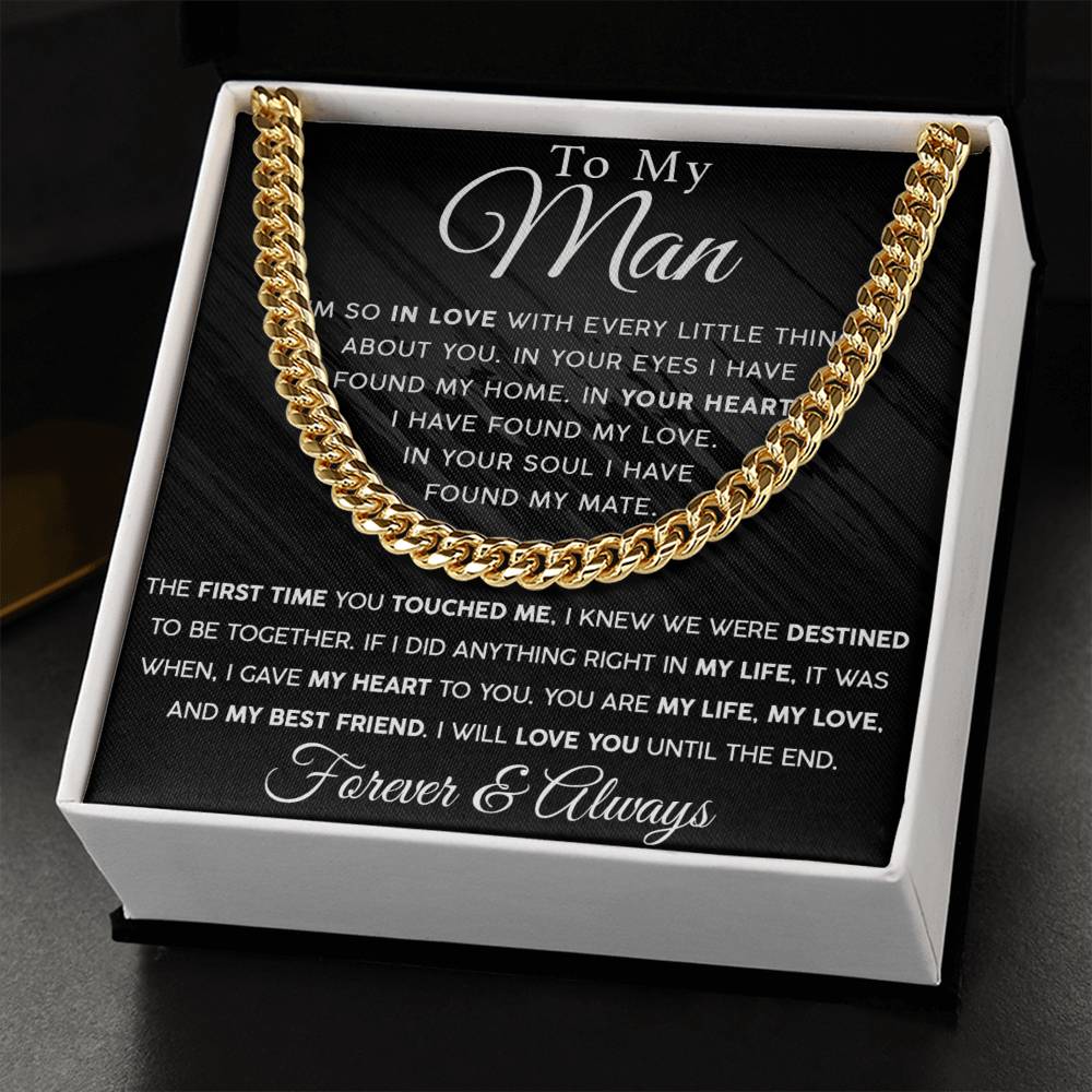 Until The End Men's Cuban Link Chain For Him - Shopping Therapy, LLC Jewelry