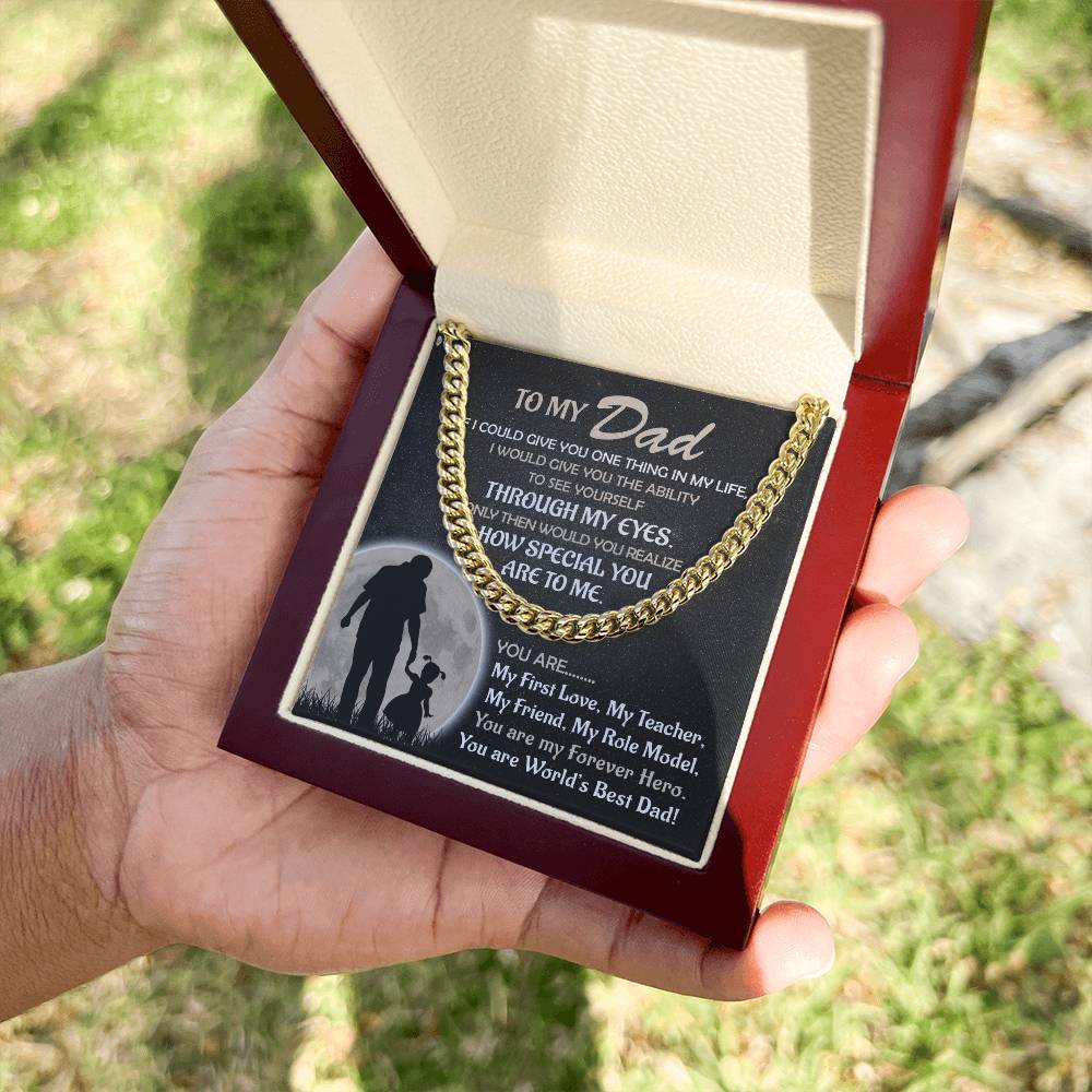 World's Best Dad Cuban link Chain For Men - Shopping Therapy, LLC Jewelry
