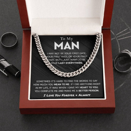 Last Everything Cuban Link Chain for Men - Shopping Therapy Stainless Steel / Luxury Box Jewelry