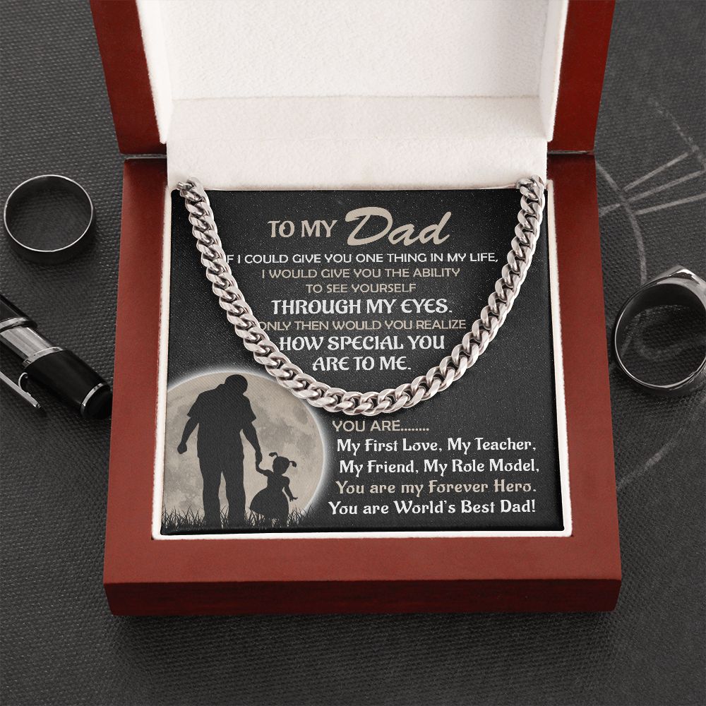 World’s Best Dad Cuban Link Chain – Bold Gift for Fathers