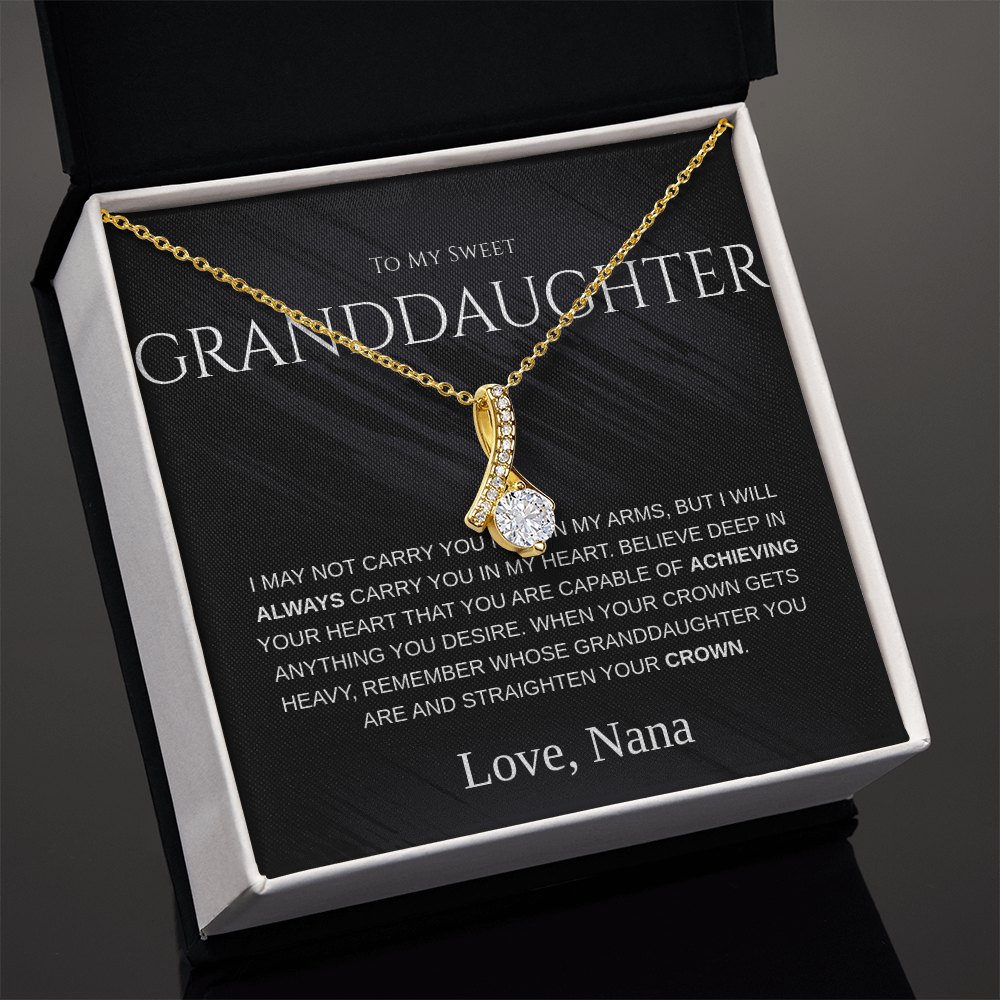 Necklace Gift For Granddaughter– “To My Sweet Granddaughter” Message Card From Grandma