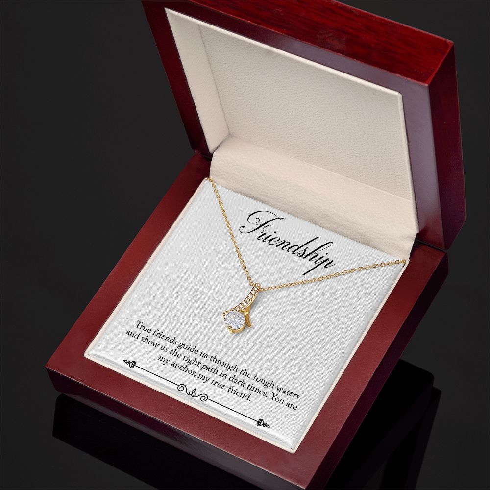 Alluring Beauty Friendship Necklace - Shopping Therapy 18K Yellow Gold Finish / Luxury Box Jewelry
