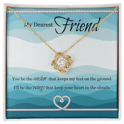 Wings That Keep Your Heart-Love Knot Friendship Necklace - Shopping Therapy, LLC Jewelry