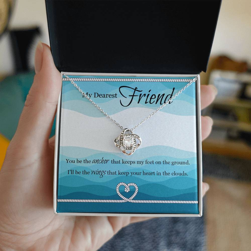 Wings That Keep Your Heart-Love Knot Friendship Necklace - Shopping Therapy Jewelry