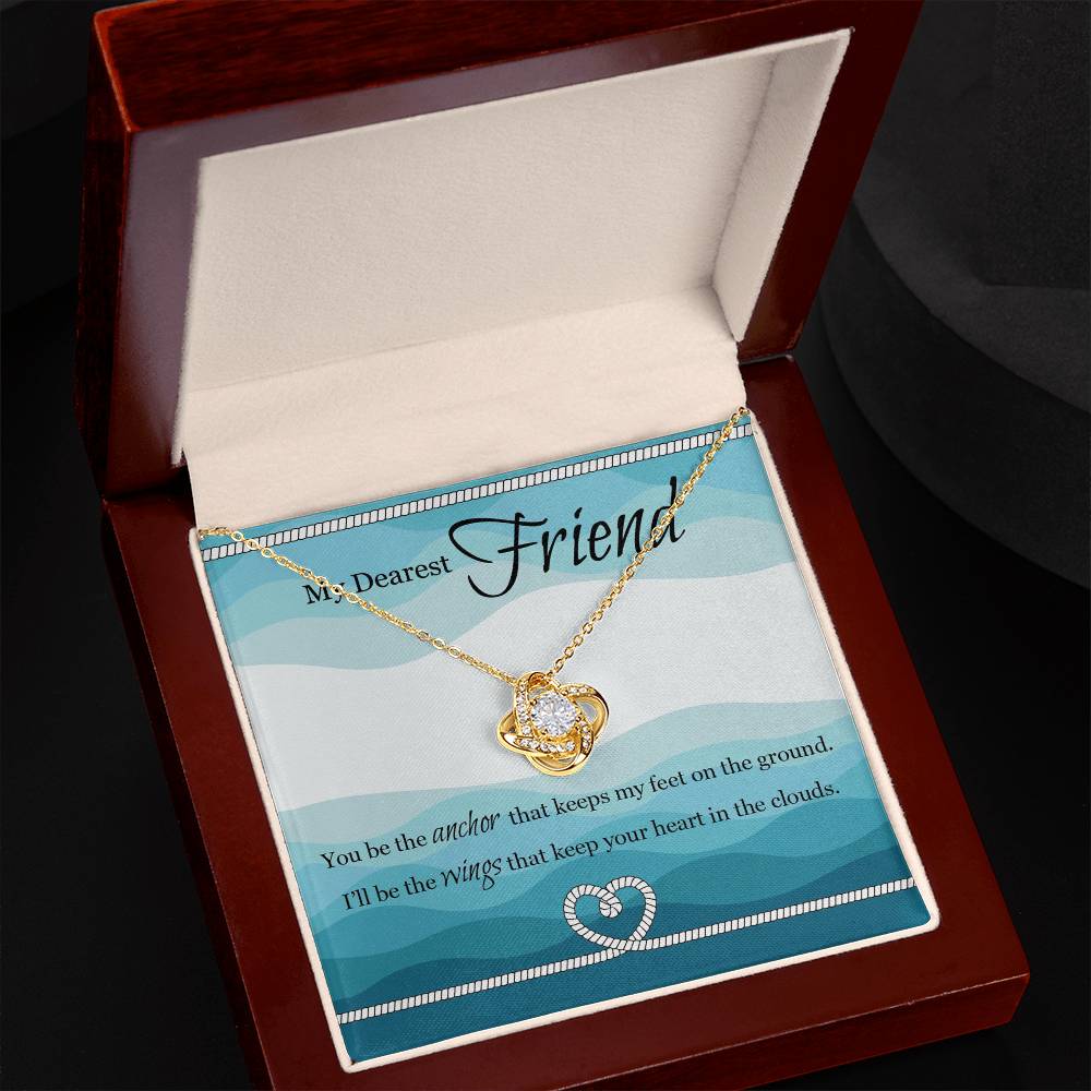 Wings That Keep Your Heart-Love Knot Friendship Necklace