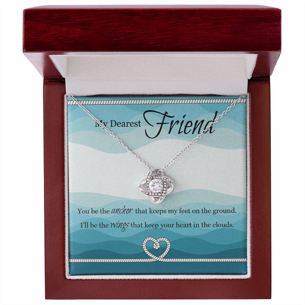 Wings That Keep Your Heart-Love Knot Friendship Necklace