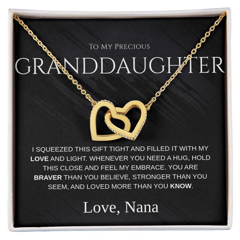 Granddaughter Gift Necklace – “To My Precious Granddaughter” Message Card From Grandma