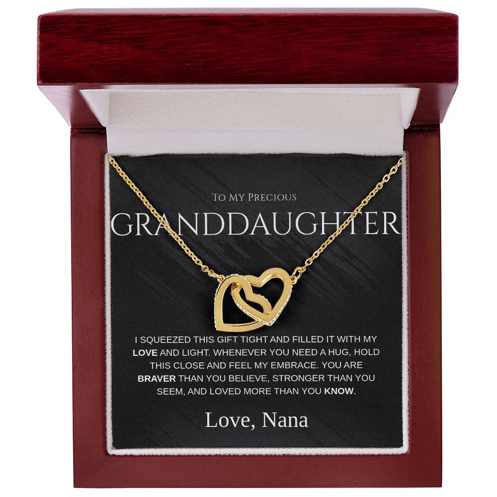 Granddaughter Gift Necklace – “To My Precious Granddaughter” Message Card From Grandma