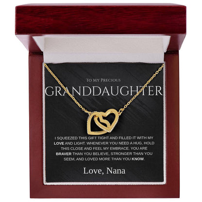Granddaughter Gift Necklace – “To My Precious Granddaughter” Message Card From Grandma