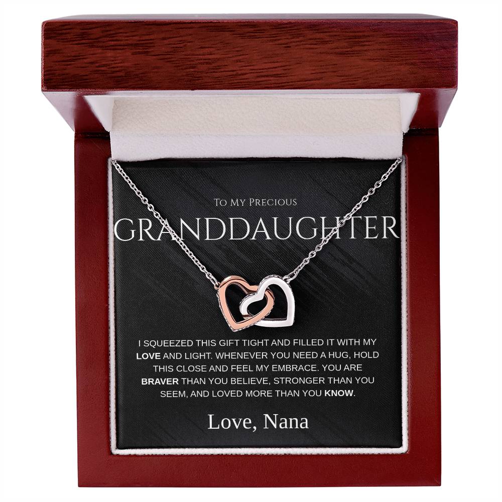 Granddaughter Gift Necklace – “To My Precious Granddaughter” Message Card From Grandma