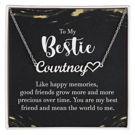 To My Bestie-A friendship Necklace - Shopping Therapy, LLC Jewelry