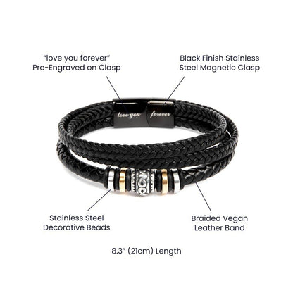 To My Hero Braided Vegan Leather Bracelet - Shopping Therapy, LLC Jewelry