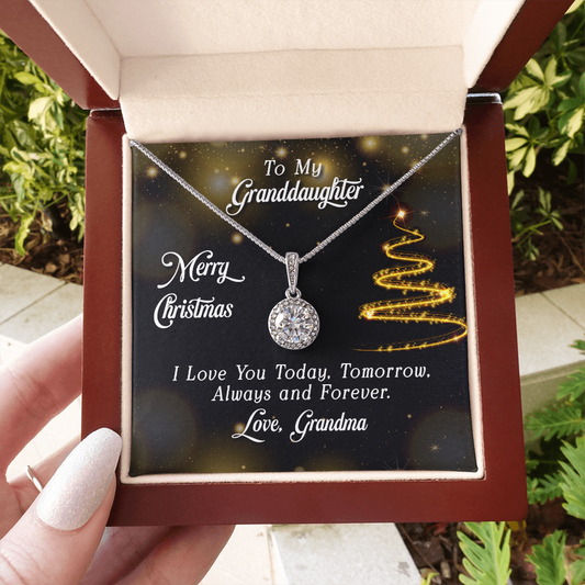 Granddaughter Christmas Pendant Necklace