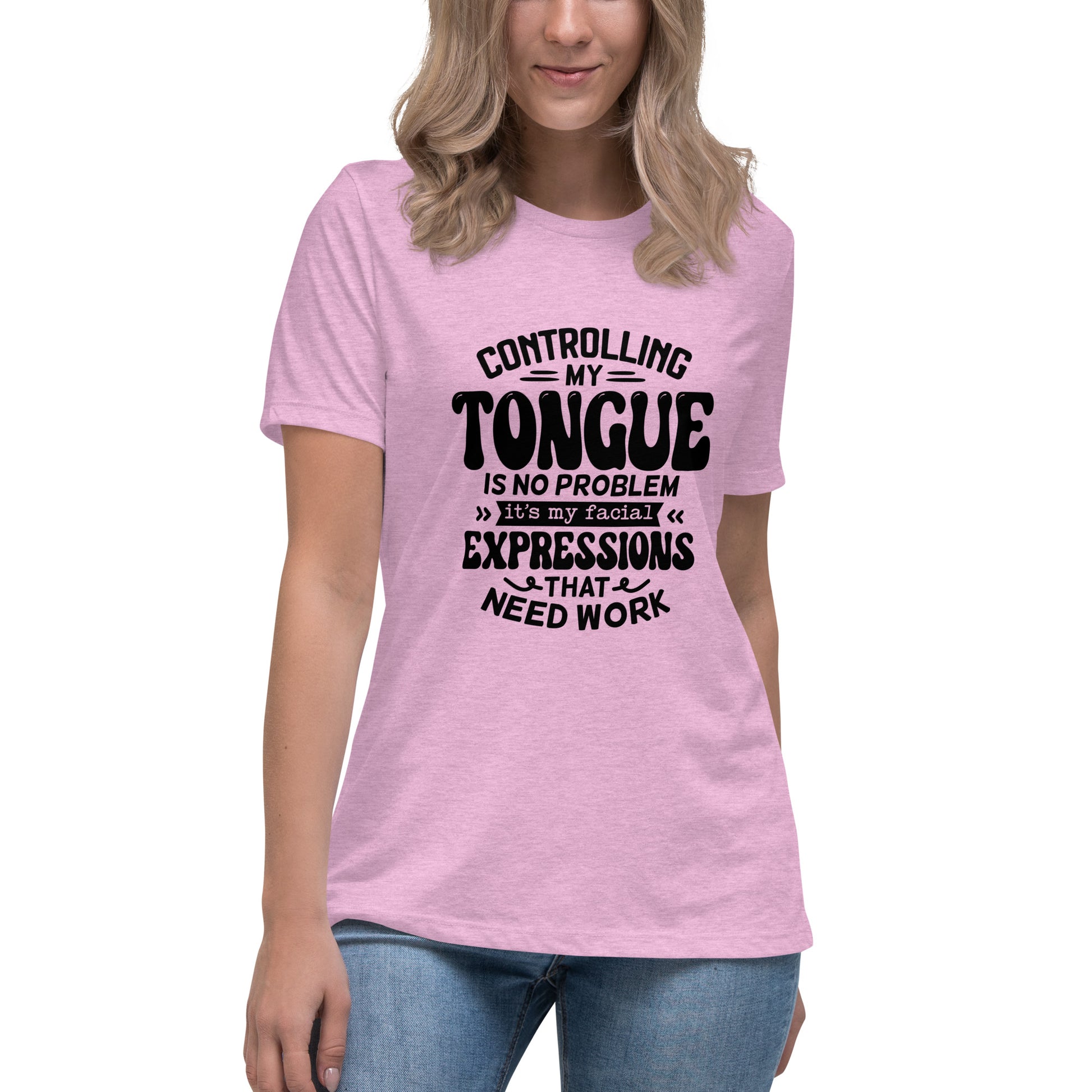 Controlling My Tongue-Graphic Print T-Shirt - Funny & Sarcastic