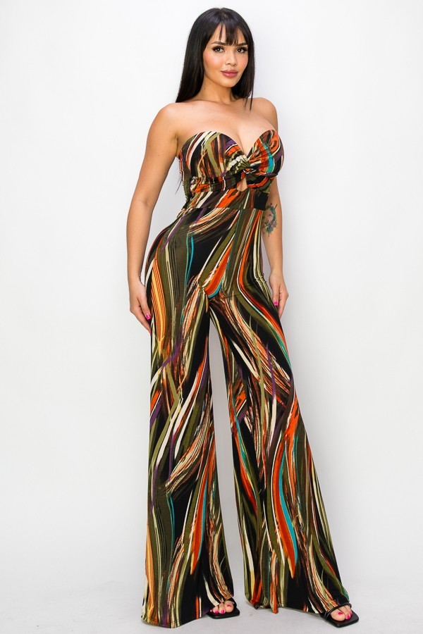 Strapless Wide Leg Jumpsuit - Shopping Therapy, LLC 