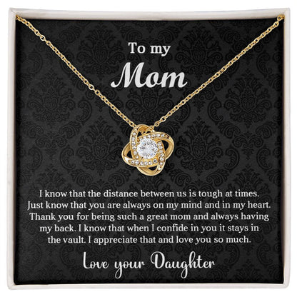 Always On My Mind Mom Love Knot Necklace For Mom - Shopping Therapy, LLC Jewelry