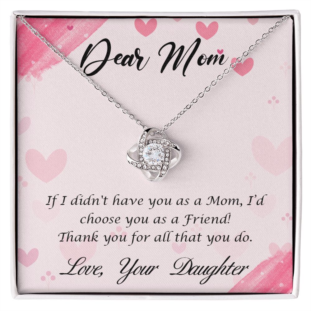 Dear Mom-Love Knot Pendant Necklace - Shopping Therapy, LLC Jewelry