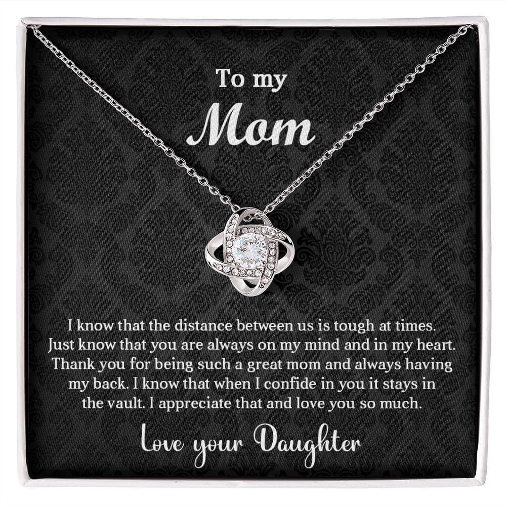 Always On My Mind Mom Love Knot Necklace For Mom - Shopping Therapy, LLC Jewelry
