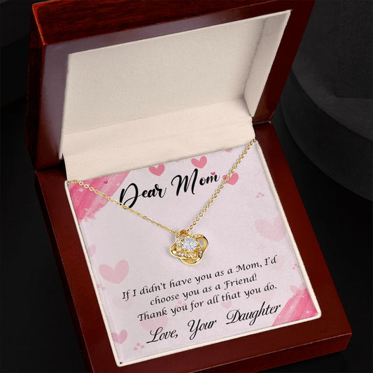 Dear Mom-Love Knot Pendant Necklace