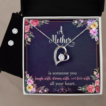 Love With All Your Heart-Forever Love Necklace And Earrings - Shopping Therapy, LLC Jewelry