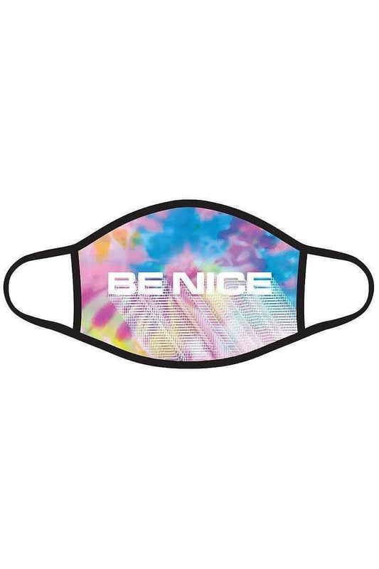 Be Nice Reusable Graphic Print Face Mask - Shopping Therapy, LLC Masks