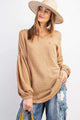 Beige Long Sleeve Hacci Sweater