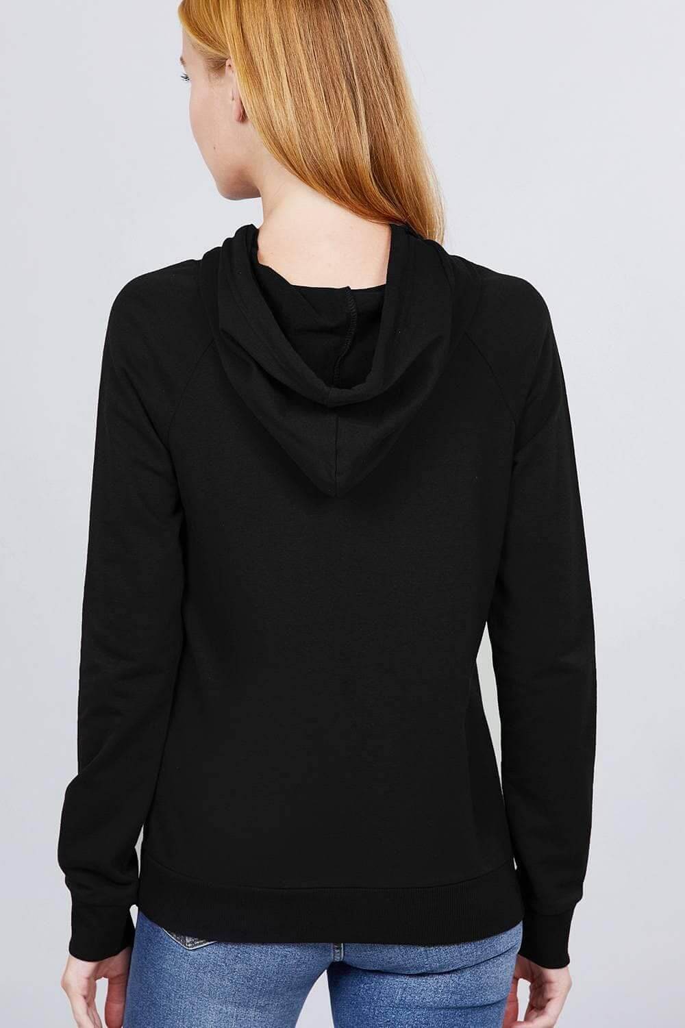 Black French Terry Long Sleeve Sweatshirt - Shopping Therapy Sweatshirt