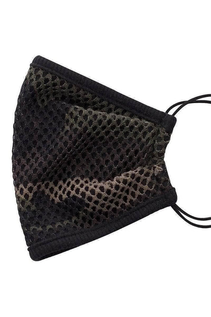 Black Reusable Mesh Face Mask - Shopping Therapy, LLC Masks