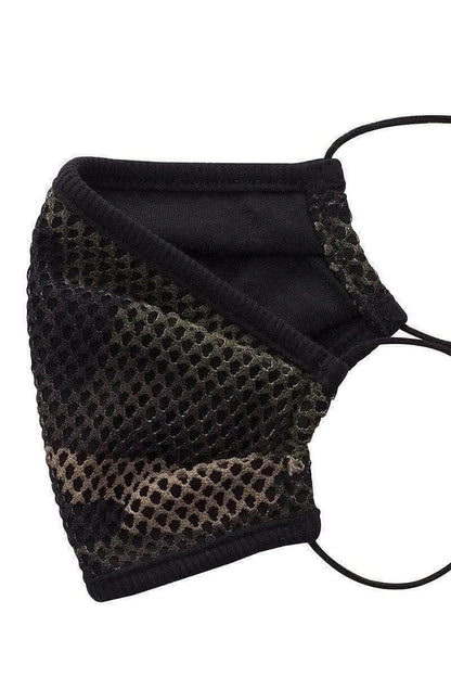 Black Reusable Mesh Face Mask - Shopping Therapy, LLC Masks