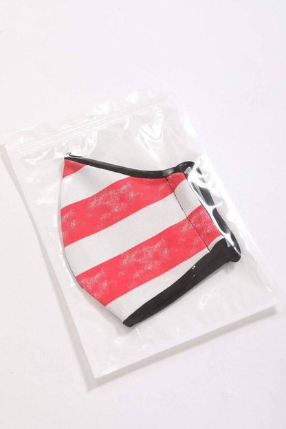 Black Stars And Stripes Reusable Face Mask - Shopping Therapy, LLC Masks