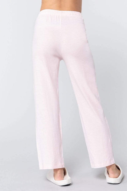 Cotton Pajama Pants-Light Pink - Shopping Therapy, LLC 