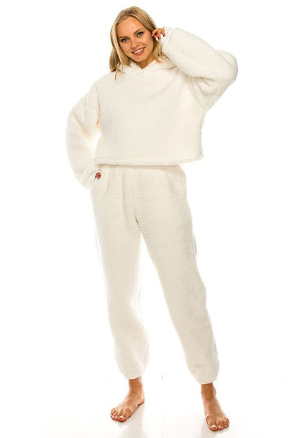 Cream Long Sleeve Pajama Sleepwear Set - Shopping Therapy, LLC Pajamas