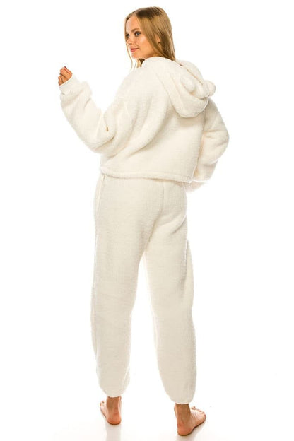 Cream Long Sleeve Pajama Sleepwear Set - Shopping Therapy, LLC Pajamas