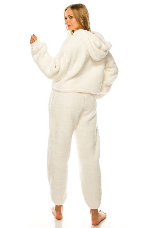 Cream Long Sleeve Pajama Sleepwear Set - Shopping Therapy, LLC Pajamas