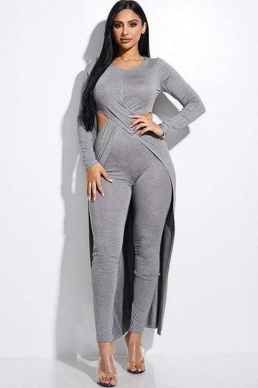 Gray Long Sleeve Top & Leggings - Shopping Therapy, LLC Outfit Sets