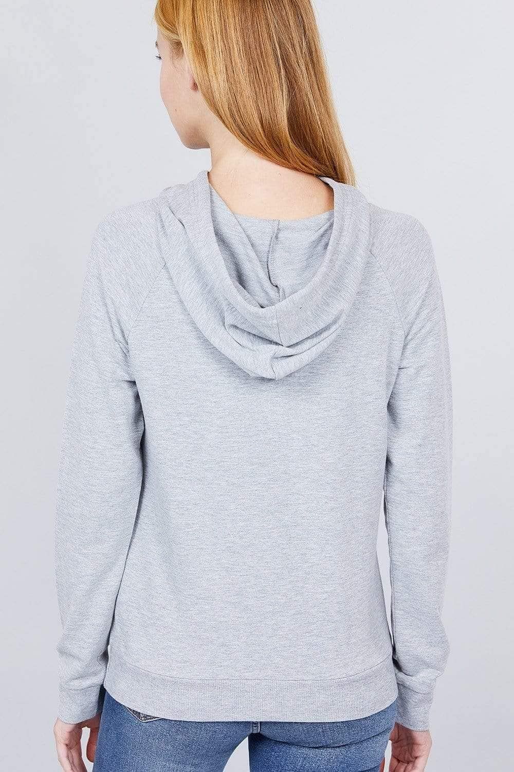 Heather Gray French Terry Long Sleeve Sweatshirt - Shopping Therapy Sweatshirt