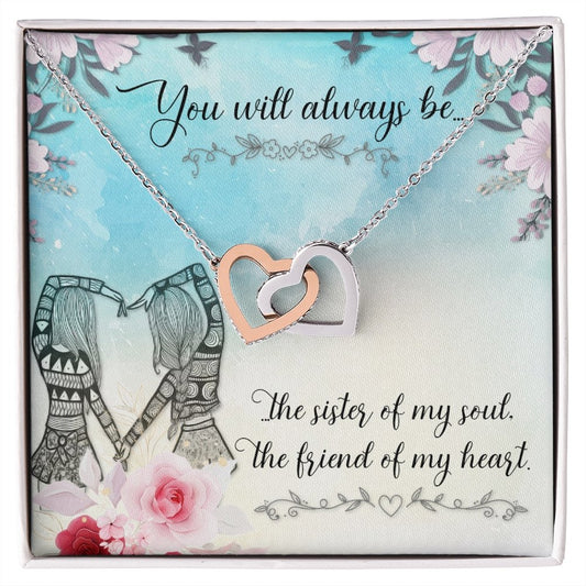 Interlocking Hearts Necklace-You Will Always Be - Shopping Therapy, LLC necklace