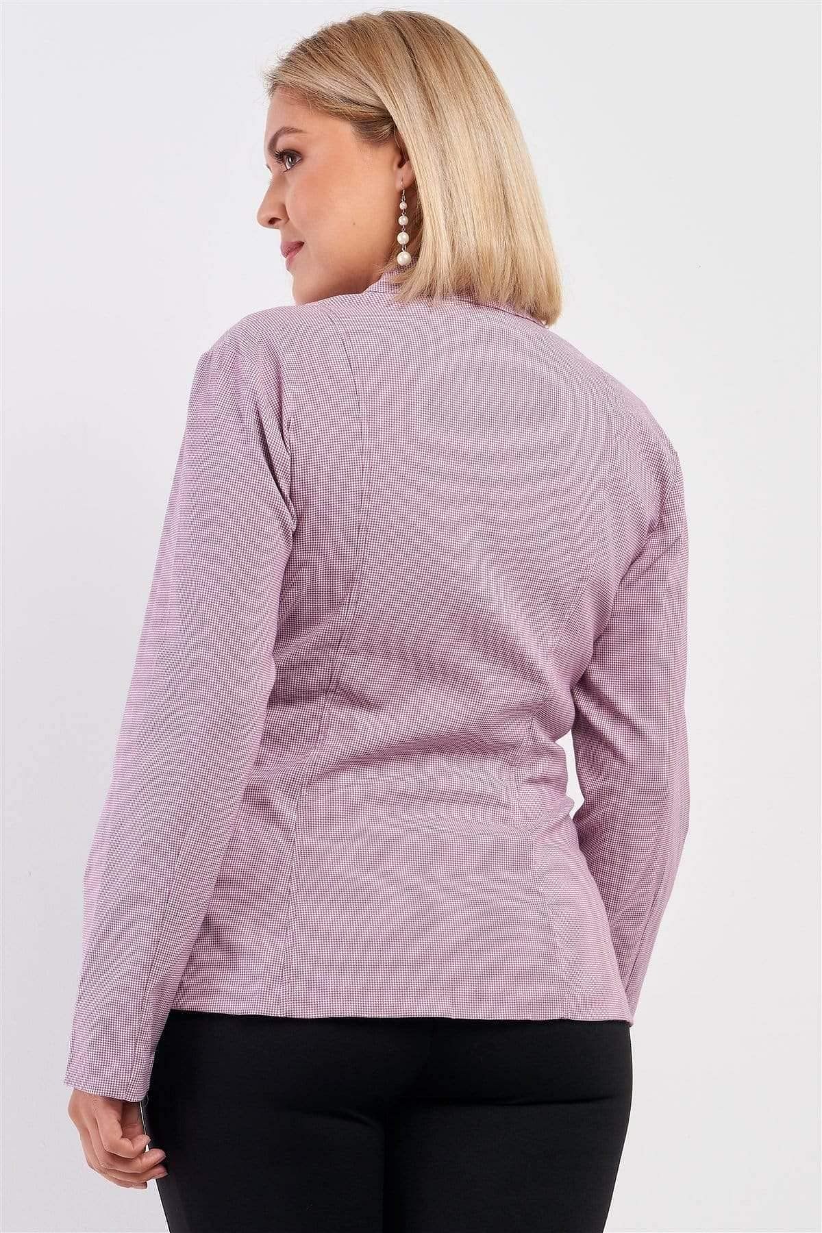 Mauve Plus Size Long Sleeve Jacket - Shopping Therapy Jacket