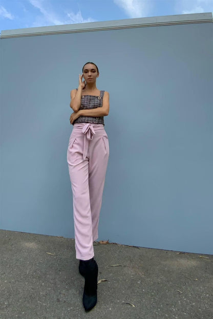 Mauve Ankle Length Skinny Leg Dress Pants - Shopping Therapy, LLC Dress pants