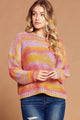 Multicolor Long Sleeve Striped Sweater