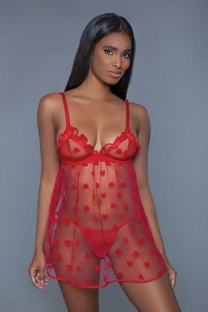 Red Babydoll Lace Lingerie - Shopping Therapy, LLC Lingerie