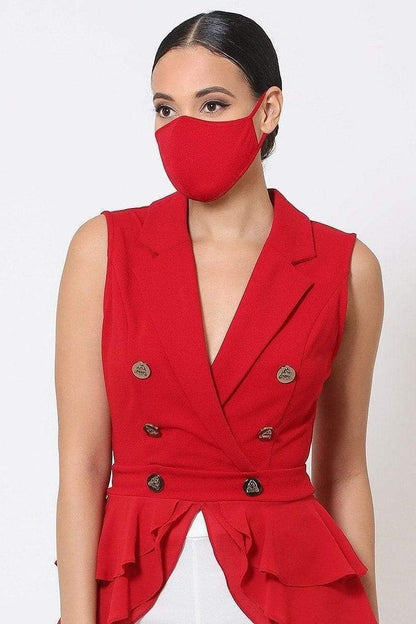 Red Reusable Face Mask - Shopping Therapy, LLC Masks