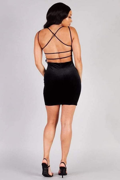 Sexy Black Spaghetti Strap Dress - Shopping Therapy, LLC Dress