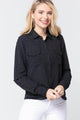 Black Polka Dot Long sleeve Shirt