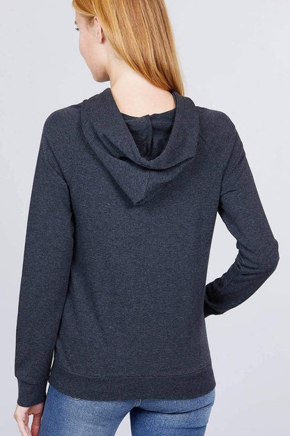 Charcoal Gray French Terry Long Sleeve Sweatshirt - Shopping Therapy, LLC Sweatshirt